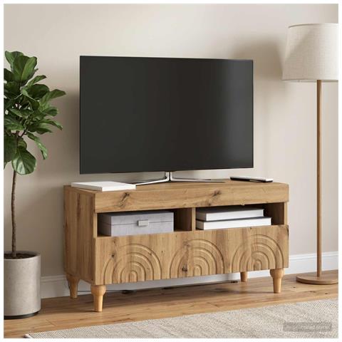 Mobile TV LED Rovere Artigianale Legno ingegnerizzato - Foto 2