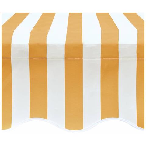 Tenda Parasole Tela Giallo e Bianco 6x3m (Telaio non Incluso) - Foto 5