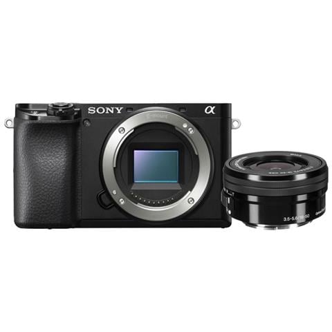Kit Fotocamera Digitale Mirrorless Alpha 6100 Nero Sensore CMOS 24,2 Mpx 4K + Obiettivo Intercambiabile SELP 16-50mm - Foto 1