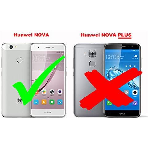 Custodia Compatibile Con Huawei Nova In Blu Scuro Nero - Coperchio Protettiva Con Chiusura Magnetica, Funzione Stand E Tasca Per Le Carte - Foto 2