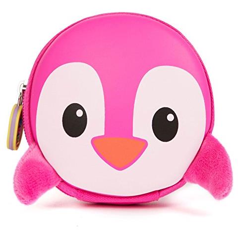 Boppi Tiny Trekker Portamonete Portachiavi Da Viaggio Piccolo Borsellino Da Viaggio Borsetta Portachiavi Con Zip - Pinguino Rosa - Foto 1