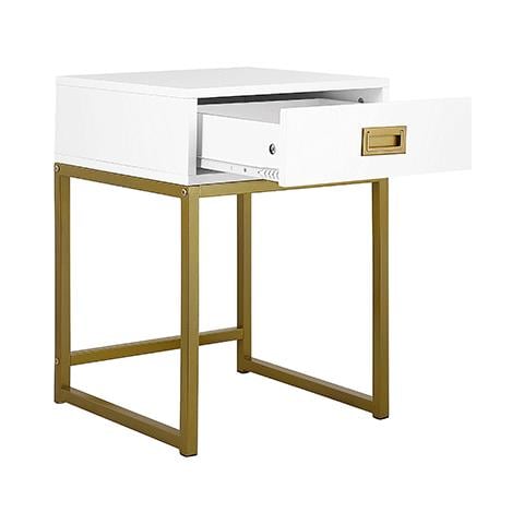 Tavolino Da Divano Con Cassetto Bianco Largo - Foto 6