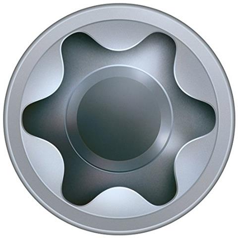 Vite Universali Della Truffa Testa Svasata T-star Plus, 4tagliare, Filettatura Piena, Bianco Zincato, 8.0 X 400 Mm, 50 Pezzi - Foto 3