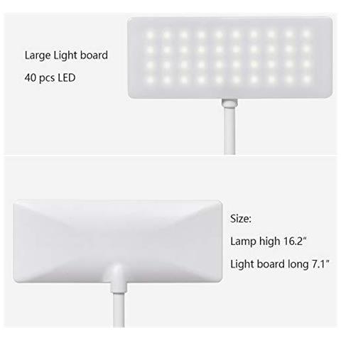Ricaricabili 2 Batterie Powered Led Desk Table Lamp 3 Colori Dimmerabili 6 Luminosit Del Libro Di Lettura Della Luce Per I Bambini Di Studio Da Letto Comodino Testata Schermo Regolabile Porta Usb Di Ricarica - Foto 2