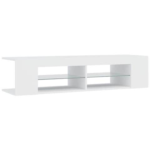 Mobile Porta TV con Luci LED Bianco 135x39x30 cm - Foto 11