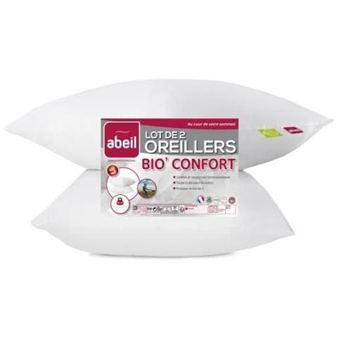 Set Di 2 Cuscini Comfort Organici - 60 X 60 Cm - Bianchi - Foto 1
