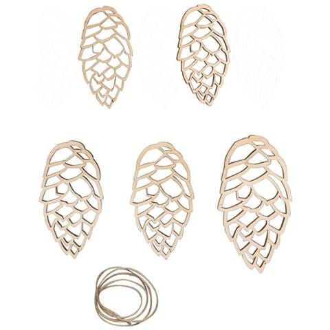 Decorazioni In Legno Da Appendere Da 5,5 A 10 Cm - Mele Di Pino - Foto 1