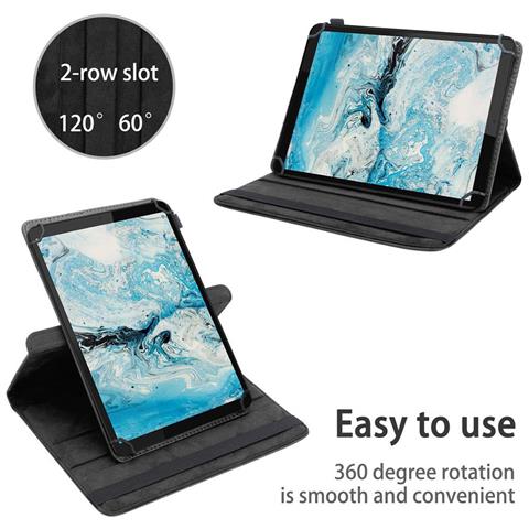 Cadorabo Custodia Per Tablet Compatibile Con Lenovo Tab M8 (8 Zoll) In Nero - Coperchio Protettivo A 360 Gradi Fatto Di Finta Pelle Con Funzione Di Stand E Banda Elastica - Foto 2