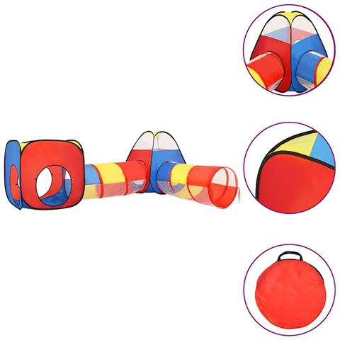 Tenda Da Gioco Per Bambini 250 Palline Multicolore 190x264x90cm - Foto 10