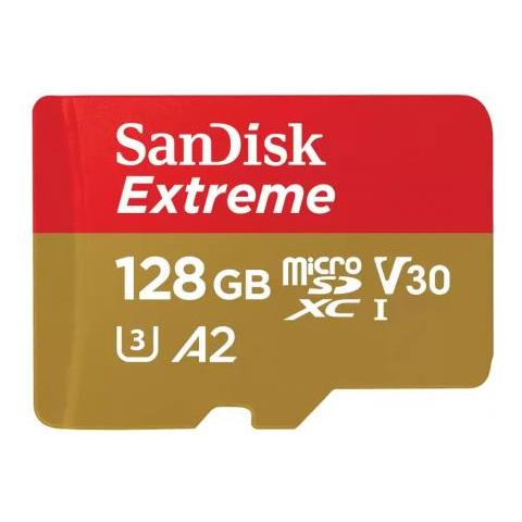 Sandisk Extreme 128 Gb Microsdxc Uhs-i Classe 10 (sandisk Extreme - Scheda Di Memoria Flash - 128 Gb - A2 / Video Class - Foto 1