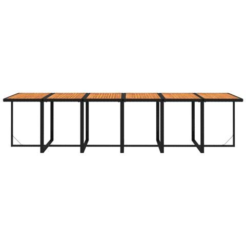 Set Da Pranzo Per Giardino 13 Pz Con Cuscini In Polyrattan Nero - Foto 8
