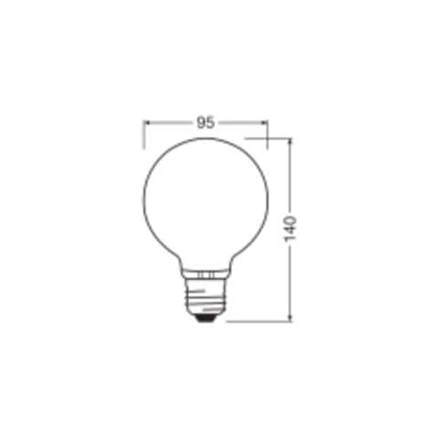 Lampadina Led Ledvance G95 E27 Opale 4w 840lm 3000k Ip20 320° [lv-4099854002922] - Foto 4