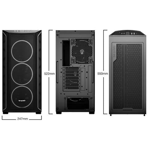 Case Shadow Base 800 FX Midi Tower ATX / EATX / Micro-ATX / Mini-ITX 3 Porte USB 3.2 Colore Nero (Finestrato) - Foto 2