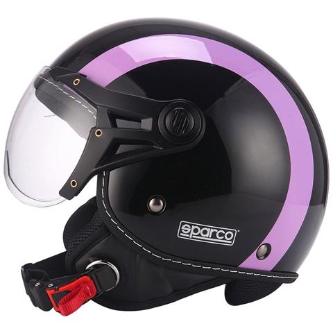 Casco Moto Sp501 Taglia Xl Con Visiera Antigraffio Viola E Nero - Foto 2