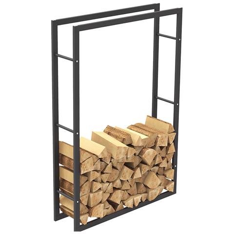 Portalegna Supporto Metallo Porta Legna Interno Legnaia Camino Stufa 150x100x25 - Foto 2