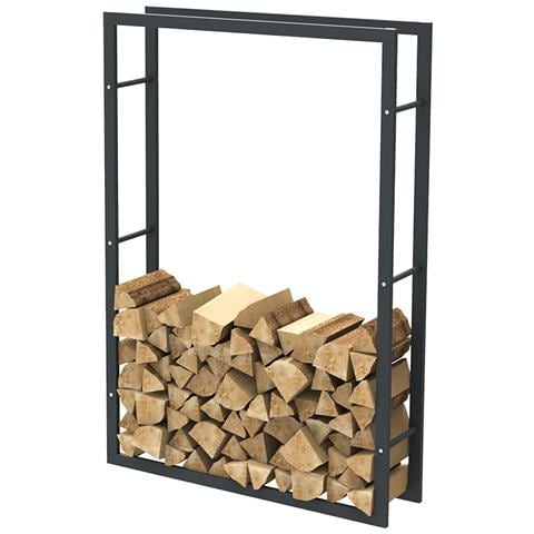 Portalegna Supporto Metallo Porta Legna Interno Legnaia Camino Stufa 150x100x25 - Foto 4