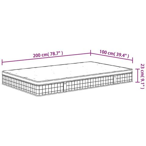 Materasso a Molle Bonnel Medio 100x200 cm - Foto 9