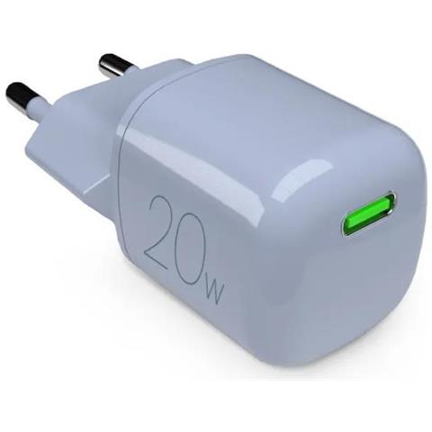 PUFCMTCUSBC20WGLBLUE Caricabatterie per dispositivi mobili Smartphone, Tablet Blu AC Carica wireless Ricarica rapida Interno - Foto 1