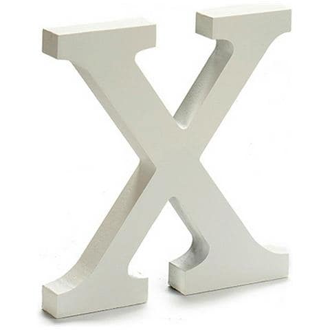 Lettera X Legno Bianco (1,8 X 21 X 17 Cm) (12 Unità) - Foto 2