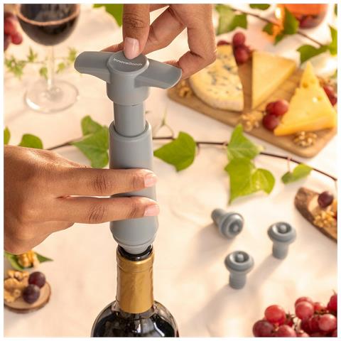 Pompa Per Sottovuoto E Tappi Per Il Vino Winuum Innovagoods (4 Tappi Di Sughero) - Foto 1