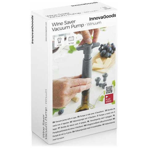 Pompa Per Sottovuoto E Tappi Per Il Vino Winuum Innovagoods (4 Tappi Di Sughero) - Foto 2