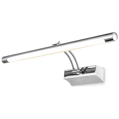 Applique Da Parete Moderno Fino Metallo Cromo 1 Luce Led 12,1w - Foto 2