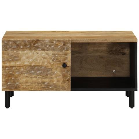 Tavolino Da Salotto 80x50x40 Cm Legno Massello Di Mango - Foto 3