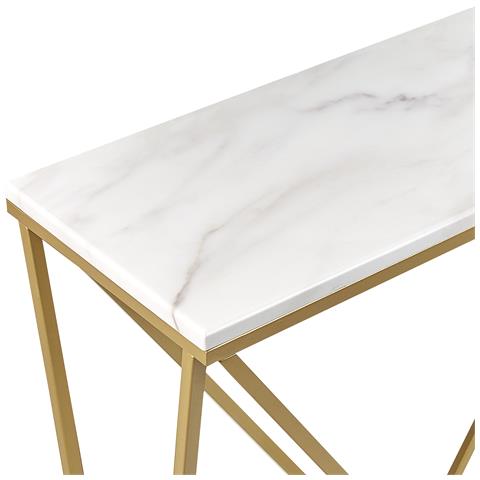 Tavolino Consolle Hazen Marmo /oro - Foto 2