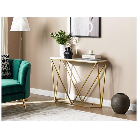 Tavolino Consolle Hazen Marmo /oro - Foto 1