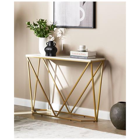 Tavolino Consolle Hazen Marmo /oro - Foto 7