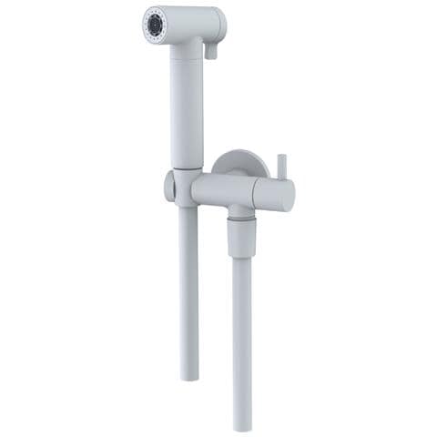 Idroscopino Wc Doccetta Ottone Portatile Shutoff Monogetto Con Leva Ogomondo Kit *** Finitura- : Bianco Opaco Tondo - Foto 1