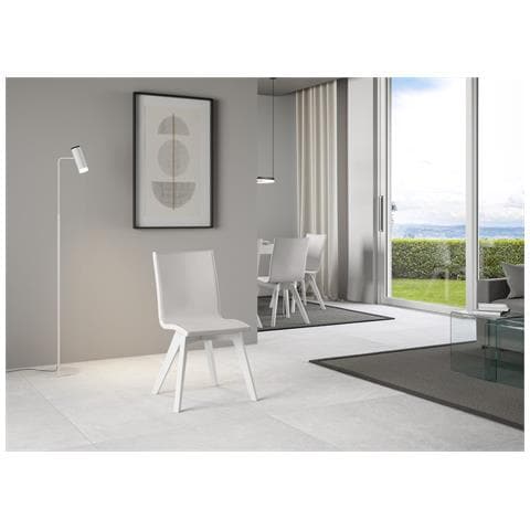 Sedia Trudy Gambe Bianche Cuscino Bianco 01 - Foto 1