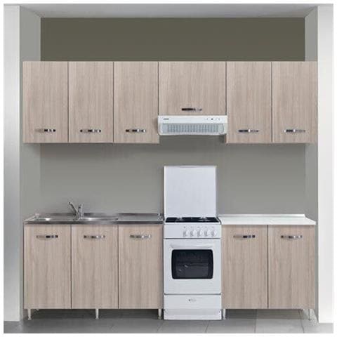 Mobile Sottolavello Mobiletto Base Per Cucina Componibile 2 Ante Olmo 80x50x85cm - Foto 2