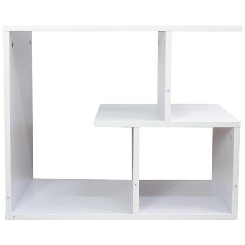 Libreria Tavolino Divano Design Moderno 5 Ripiani 60x30x50cm Casa Ufficio Bianco - Foto 2