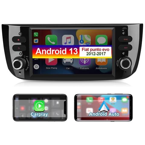 Android 13 Autoradio 1 Din Per Fiat Punto Evo (2012-2017) Car Radio (2+32gb) Con Carplay /android Auto Bt Wifi Gps Fm Rds Comandi Al Volante - Foto 1
