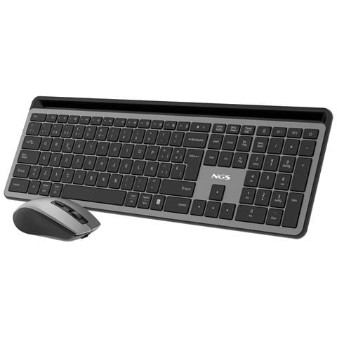 ECLIPSE tastiera Mouse incluso Casa /ufficio RF senza fili + Bluetooth QWERTY Inglese Grigio - Foto 1