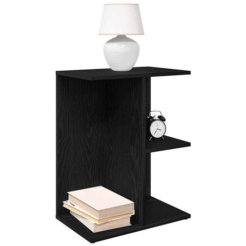 Comodini 2 Pz Rovere Nero 46,5x29x61 Cm In Legno Multistrato - Foto 1