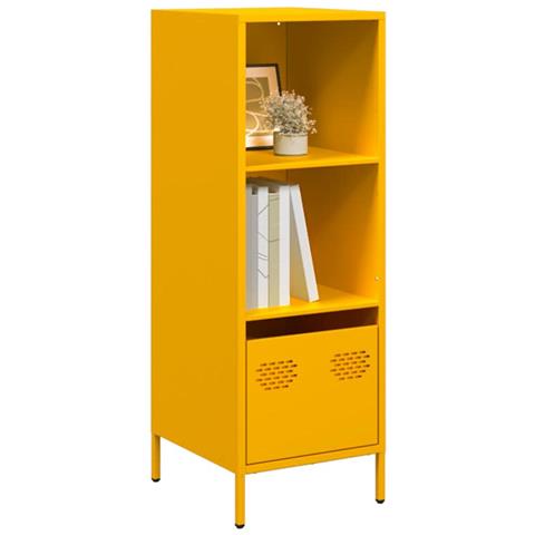 Credenza Giallo Senape 35x39x103,5 Cm In Acciaio - Foto 1
