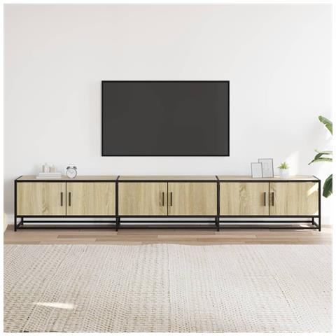 Mobile Per Tv Rovere Sonoma 240x35x41 Cm In Truciolato - Foto 3