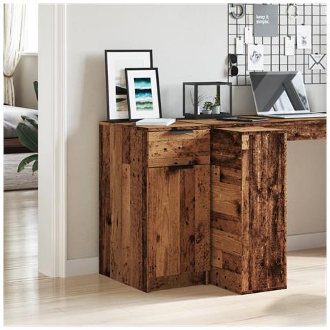 Scrivania Legno Antico 33x50x75 Cm In Truciolato - Foto 3