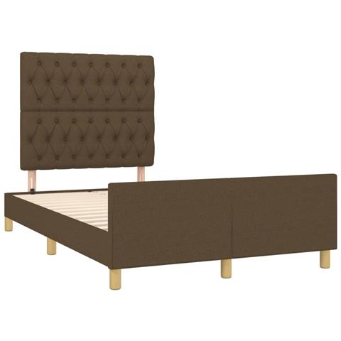 Giroletto Senza Materasso Marrone Scuro 80x200 Cm In Tessuto - Foto 3