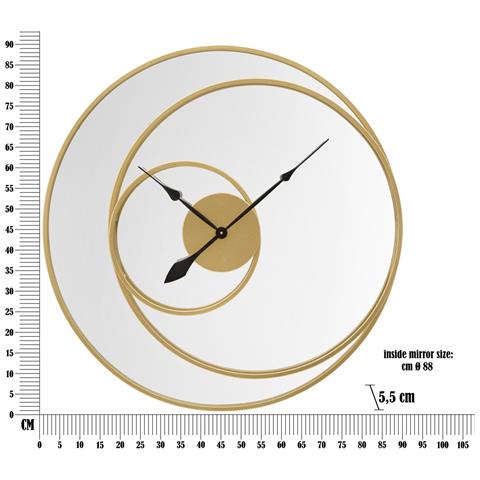 Orologio Da Parete Luna - Oro - Metallo - 90x5,5x90 Cm - Foto 6