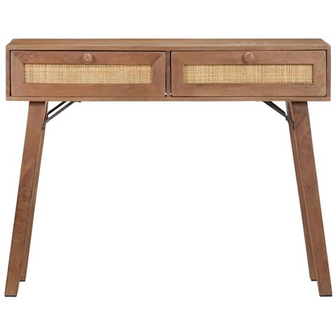 Tavolo Consolle 100x35x76 Cm In Legno Massello Di Mango - Foto 1