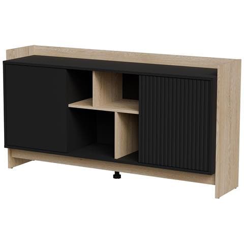 Cassettiera PORTO 2D 150x38x77 rovere /nero - Foto 1