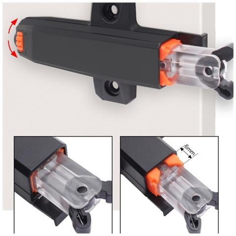 4 Pezzi Push To Open Chiusura Per Armadietti - Autobloccante Black - Foto 5