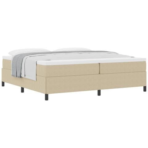 Struttura Letto Verde Chiaro Grigio 200x200 cm Tessuto Corduroy - Foto 1