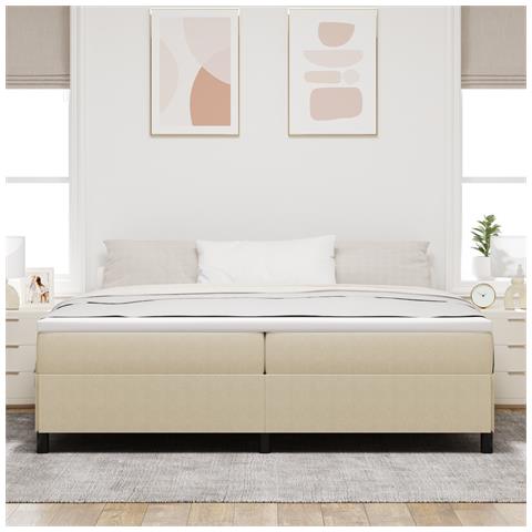 Struttura Letto Verde Chiaro Grigio 200x200 cm Tessuto Corduroy - Foto 2