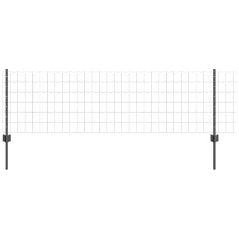 Euro Fence con 22 Post in U Grigio 0,6x50 m Acciaio - Foto 1