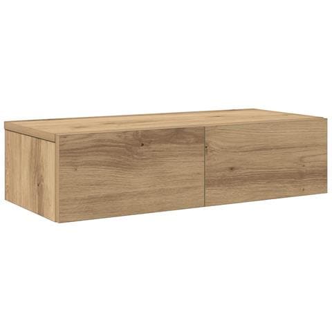 Scaffale a Parete con Cassetti Rovere 60x26,5x15 cm Truciolato - Foto 1
