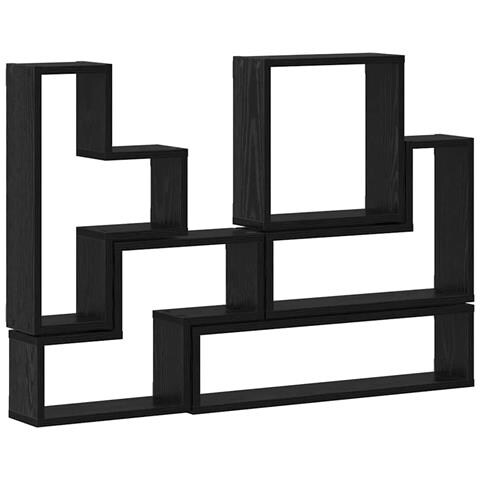 Cubo da Parete Rovere nero 96 x 12 x 64 cm Legno multistrato - Foto 1